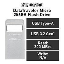 Kingston DataTraveler Micro 256GB USB-A DTMC3G2/256GB Flash Drive by kingston at Rebel Tech