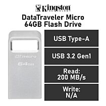 Kingston DataTraveler Micro 64GB USB-A DTMC3G2/64GB Flash Drive by kingston at Rebel Tech