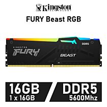 Kingston FURY Beast RGB 16GB DDR5-5600 CL40 1.25v KF556C40BBA-16 Desktop Memory