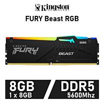 Kingston FURY Beast RGB 8GB DDR5-5600 CL40 1.25v KF556C40BBA-8 Desktop Memory