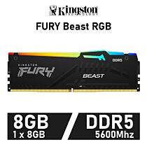 Kingston FURY Beast RGB 8GB DDR5-5600 CL36 1.25v KF556C36BBEA-8 Desktop Memory by kingston at Rebel Tech