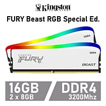Kingston FURY Beast RGB Special Ed. 16GB Kit DDR4-3200 CL16 1.35v KF432C16BWAK2/16 Desktop Memory by kingston at Rebel Tech