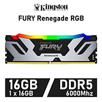 Kingston FURY Renegade RGB 16GB DDR5-6000 CL32 1.35v KF560C32RSA-16 Desktop Memory by kingston at Rebel Tech