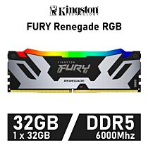 Kingston FURY Renegade RGB 32GB DDR5-6000 CL32 1.35v KF560C32RSA-32 Desktop Memory by kingston at Rebel Tech