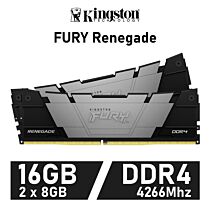 Kingston FURY Renegade 16GB Kit DDR4-4266 CL19 1.40v KF442C19RBK2/16 Desktop Memory by kingston at Rebel Tech