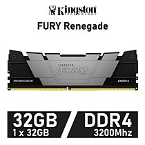 Kingston FURY Renegade 32GB DDR4-3200 CL16 1.35v KF432C16RB/32 Desktop Memory by kingston at Rebel Tech