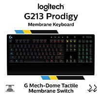 Logitech G213 Prodigy Logitech G Mech-Dome 920-008093 Full Size Membrane Keyboard by logitech at Rebel Tech