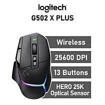 Logitech G502 X Plus Optical 910-006163 Wireless Gaming Mouse by logitech at Rebel Tech