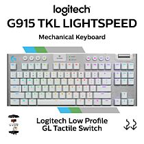 Logitech G915 TKL LIGHTSPEED 920-009664 Wireless RGB Mechanical Gaming Keyboard by logitech at Rebel Tech