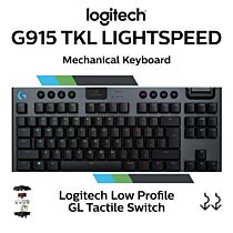 Logitech G915 TKL LIGHTSPEED 920-009503 Wireless RGB Mechanical Gaming Keyboard by logitech at Rebel Tech