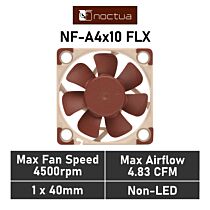 Noctua NF-A4x10 FLX 40mm NF-A4X10 FLX Case Fan by noctua at Rebel Tech