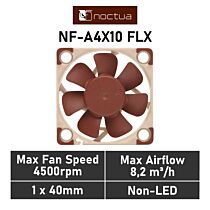 Noctua NF-A4x10 FLX 40mm NF-A4X10 FLX Case Fan by noctua at Rebel Tech