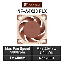 Noctua NF-A4x20 FLX 40mm NF-A4X20 FLX Case Fan by noctua at Rebel Tech