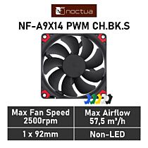 Noctua NF-A9x14 HS-PWM chromax.black.swap 92mm PWM NF-A9X14 PWM CH.BK.S Case Fan by noctua at Rebel Tech