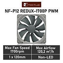 Noctua NF-P12 redux-1700 PWM PWM 120mm PWM NF-P12 REDUX-1700P Case Fan by noctua at Rebel Tech