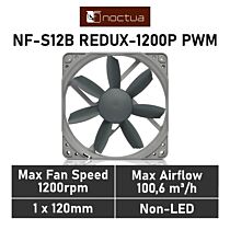 Noctua NF-S12B redux-1200 PWM 120mm PWM NF-S12B REDUX-1200P Case Fan by noctua at Rebel Tech