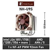 Noctua U9S NH-U9S Air Cooler by noctua at Rebel Tech