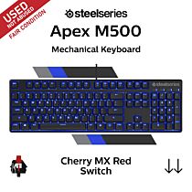 SteelSeries Apex M500 SteelSeries Hybrid Blue 64490-USED-F Full Size Mechanical Keyboard by steelseries at Rebel Tech