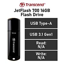 Transcend JetFlash 700 16GB USB-A TS16GJF700 Flash Drive by transcend at Rebel Tech
