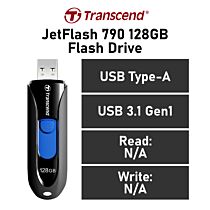 Transcend JetFlash 790 128GB USB-A TS128GJF790K Flash Drive by transcend at Rebel Tech