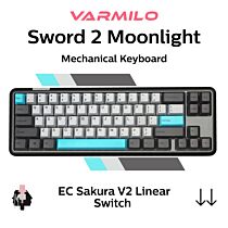 Varmilo Sword 2-68 Moonlight EC Sakura V2 A07A016A9A3A01A017 SF Size Mechanical Keyboard by varmilo at Rebel Tech