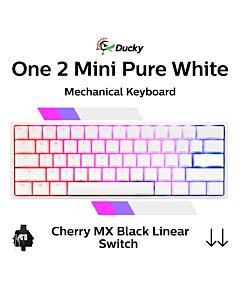 Ducky One 2 Mini Pure White RGB Cherry MX Black DKON2061ST-AUSPDWWT1 Mini Size Mechanical Keyboard by ducky at Rebel Tech