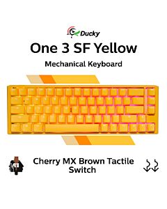 Ducky One 3 SF Yellow Ducky Cherry MX Brown DKON2167ST-BUSPDYDYYYC1 SF Size Mechanical Keyboard by ducky at Rebel Tech