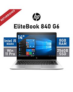 HP EliteBook 840 G6 14" Intel Core i5-8365U / 8GB RAM / 256GB SSD / Windows 11 Pro / A-Grade Refurbished Laptop by hp at Rebel Tech