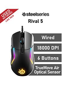 SteelSeries Rival 5 Optical 62551-USED-LN Wired Gaming Mouse by steelseries at Rebel Tech