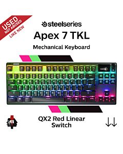 SteelSeries Apex 7 TKL SteelSeries QX2 Red 64646-USED-LN TKL Size Mechanical Keyboard by steelseries at Rebel Tech