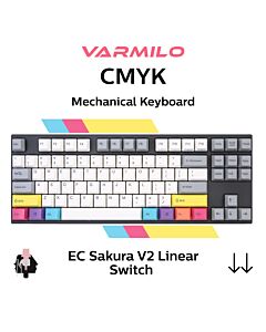 Varmilo MA87 V2 CMYK EC Sakura V2 A33A024A9A3A01A007 TKL Size Mechanical Keyboard by varmilo at Rebel Tech