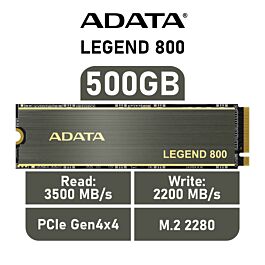 ADATA LEGEND 800 500GB PCIe Gen4x4 ALEG-800-500GCS M.2