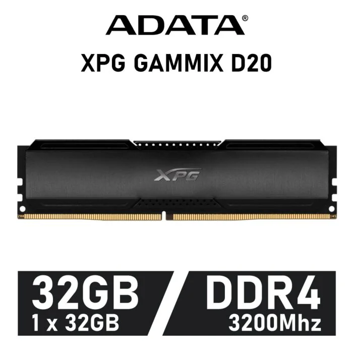 ADATA XPG GAMMIX D20 32GB DDR4-3200 CL16 1.35v AX4U320032G16A-CBK20