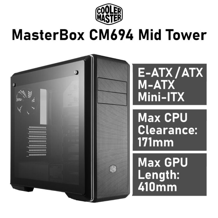 Cooler Master MasterBox CM694 Mid Tower MCB-CM694-KG5N-S00 Computer Case by coolermaster at Rebel Tech