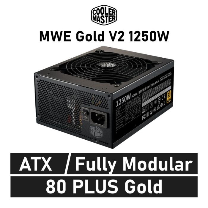 Cooler Master MWE Gold V2 1250W 80 PLUS Gold MPE-C501-AFCAG ATX Power Supply by coolermaster at Rebel Tech