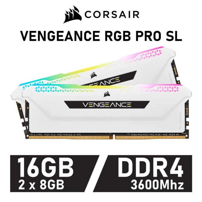 CORSAIR VENGEANCE DDR4 16GO 3600MHZ CL18 RGB PRO SL SERIES