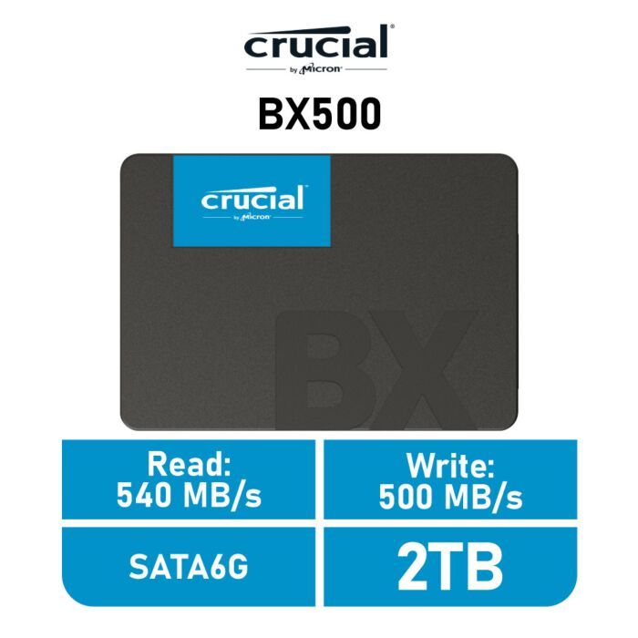 Crucial BX500 2TB SATA6G CT2000BX500SSD1 2.5" Solid State Drive by crucial at Rebel Tech