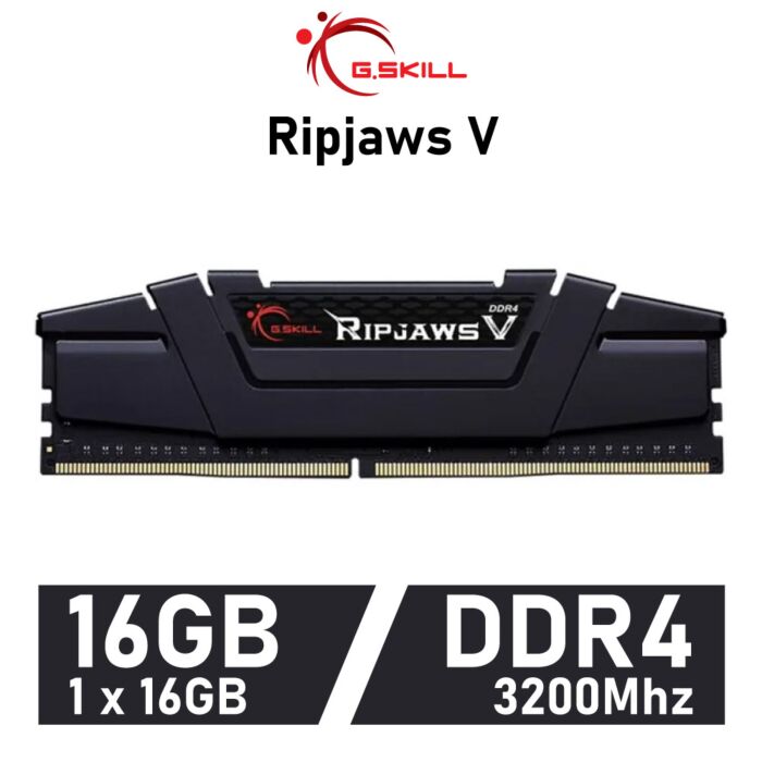 G.SKILL Ripjaws V 16GB DDR4-3200 CL16 1.35v F4-3200C16S-16GVK Desktop Memory by gskill at Rebel Tech