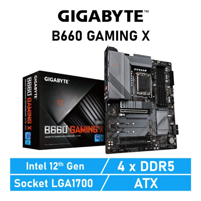 GIGABYTE B660 GAMING X LGA1700 Intel B660 ATX Intel Motherboard by gigabyte at Rebel Tech