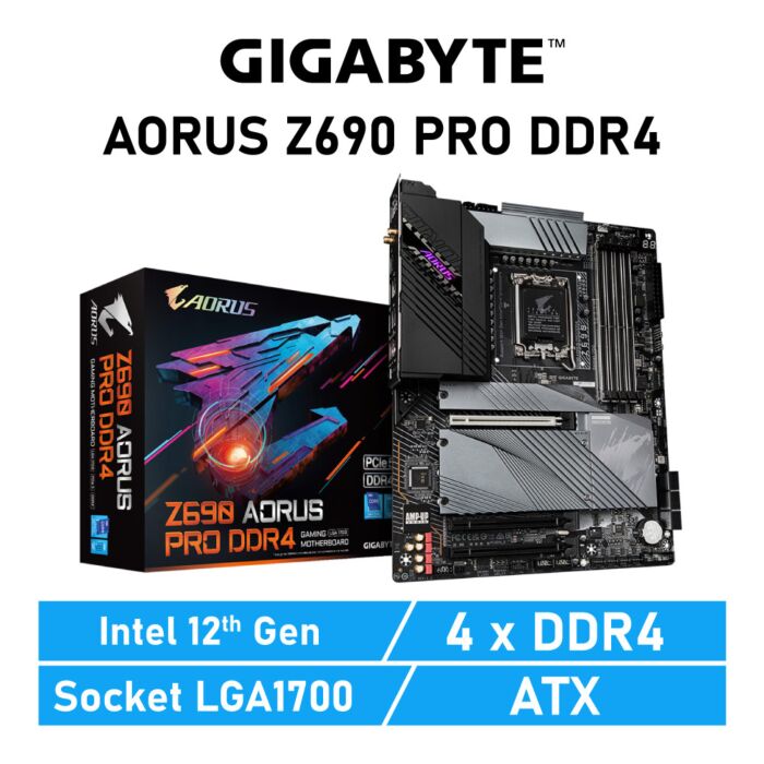 GIGABYTE Z690 AORUS PRO DDR4 LGA1700 Intel Z690 ATX Intel Motherboard by gigabyte at Rebel Tech