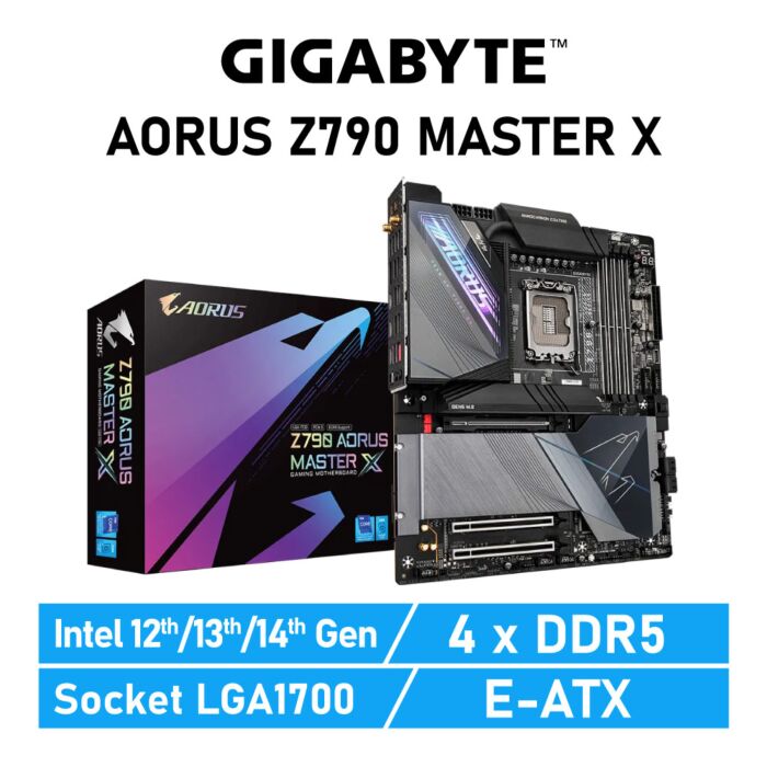 GIGABYTE Z790 AORUS MASTER X LGA1700 Intel Z790 E-ATX Intel Motherboard by gigabyte at Rebel Tech