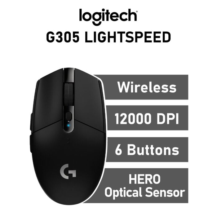 Logitech G305 LIGHTSPEED Optical 910-005283 Wireless Gaming Mouse by logitech at Rebel Tech