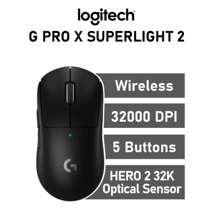 Logitech G PRO X SUPERLIGHT 2 Optical 910-006631 Wireless Gaming Mouse by logitech at Rebel Tech