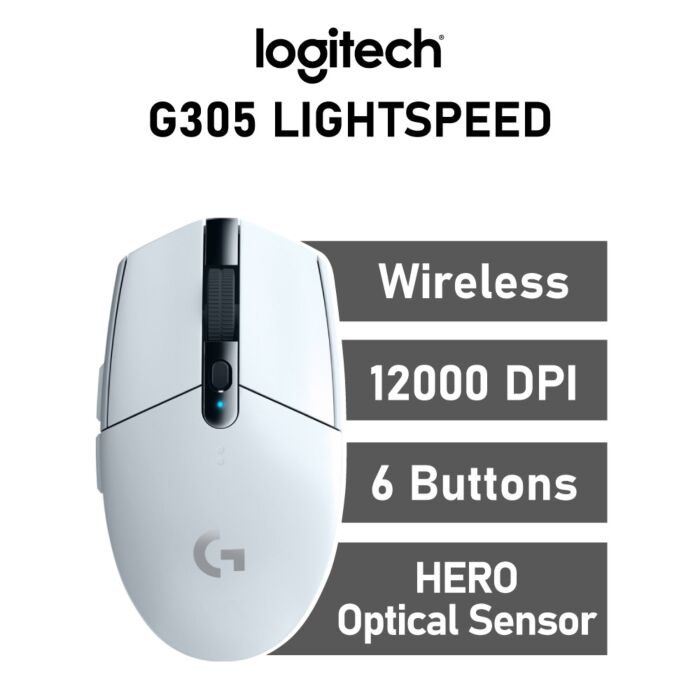 Logitech G305 LIGHTSPEED Optical 910-005292 Wireless Gaming Mouse by logitech at Rebel Tech