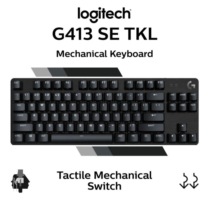 Logitech G413 TKL SE Logitech Tactile 920-010446 TKL Size Mechanical Keyboard by logitech at Rebel Tech