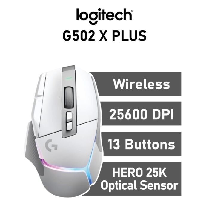 Logitech G502 X Plus Optical 910-006172 Wireless Gaming Mouse by logitech at Rebel Tech