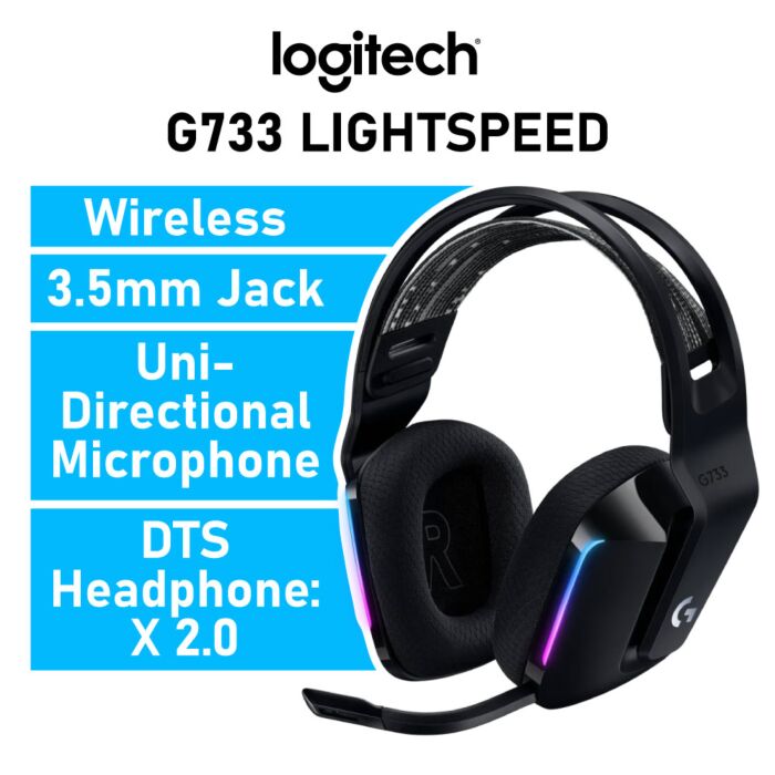 Logitech G733 LIGHTSPEED 981-000864 Wireless Gaming Headset by logitech at Rebel Tech