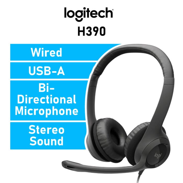 Logitech H390 981-000406 Wired Office Headsets by logitech at Rebel Tech