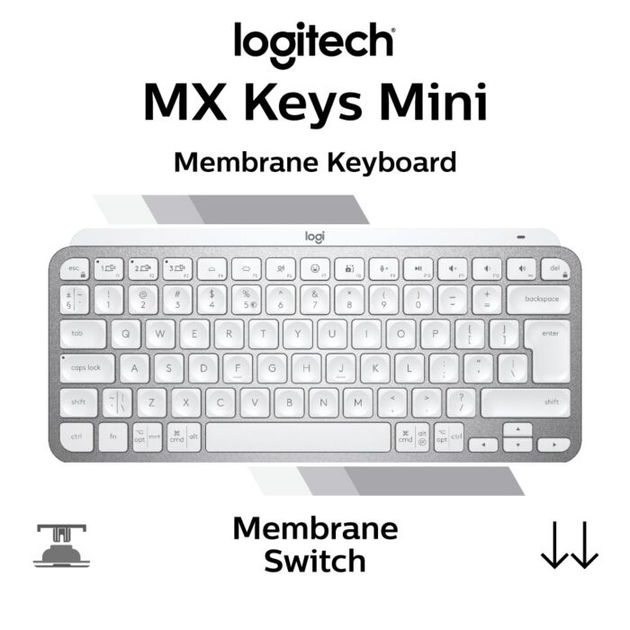 Logitech MX Keys Mini 920-010499 Compact Size Membrane Keyboard by logitech at Rebel Tech