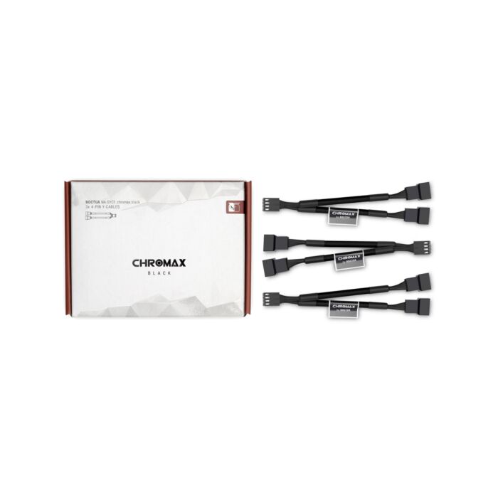 Noctua chromax.black NA-SYC1/Y-CABLE NA-SYC1.BLACK PWM Splitter Cable by noctua at Rebel Tech